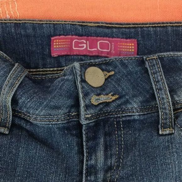 Glo Juniors Rolled Hem size 1 double button blue Jean Shorts - Picture 4 of 7